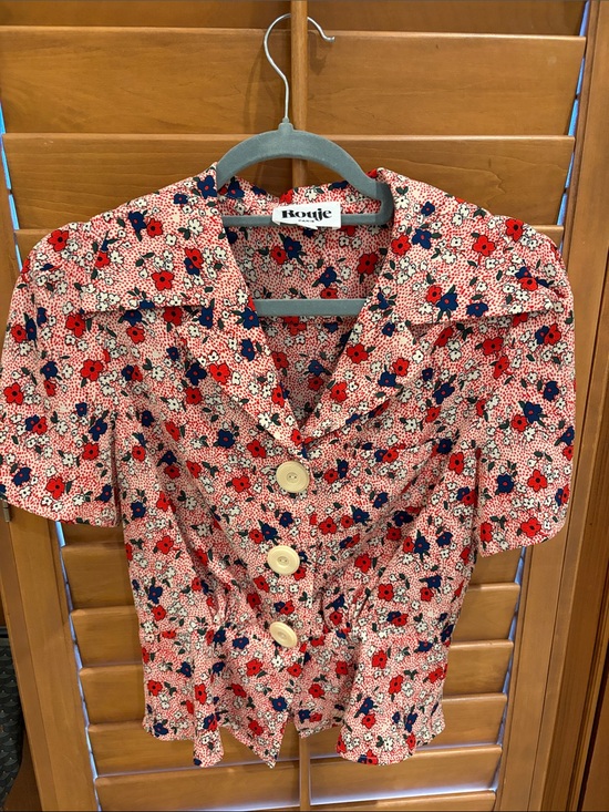 Rouje Tops - Rouje Red & Navy Jos Blouse